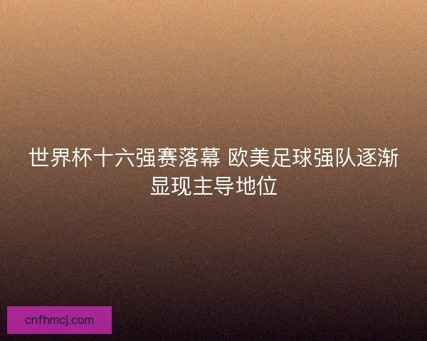 世界杯十六强赛落幕 欧美足球强队逐渐显现主导地位